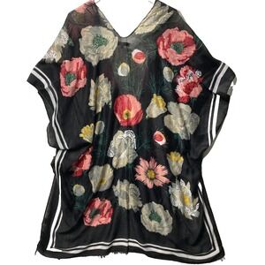 Woven Heart Kaftan Flowy Chiffon Wrap Shawl Lightweight Fairygoth Womens OS